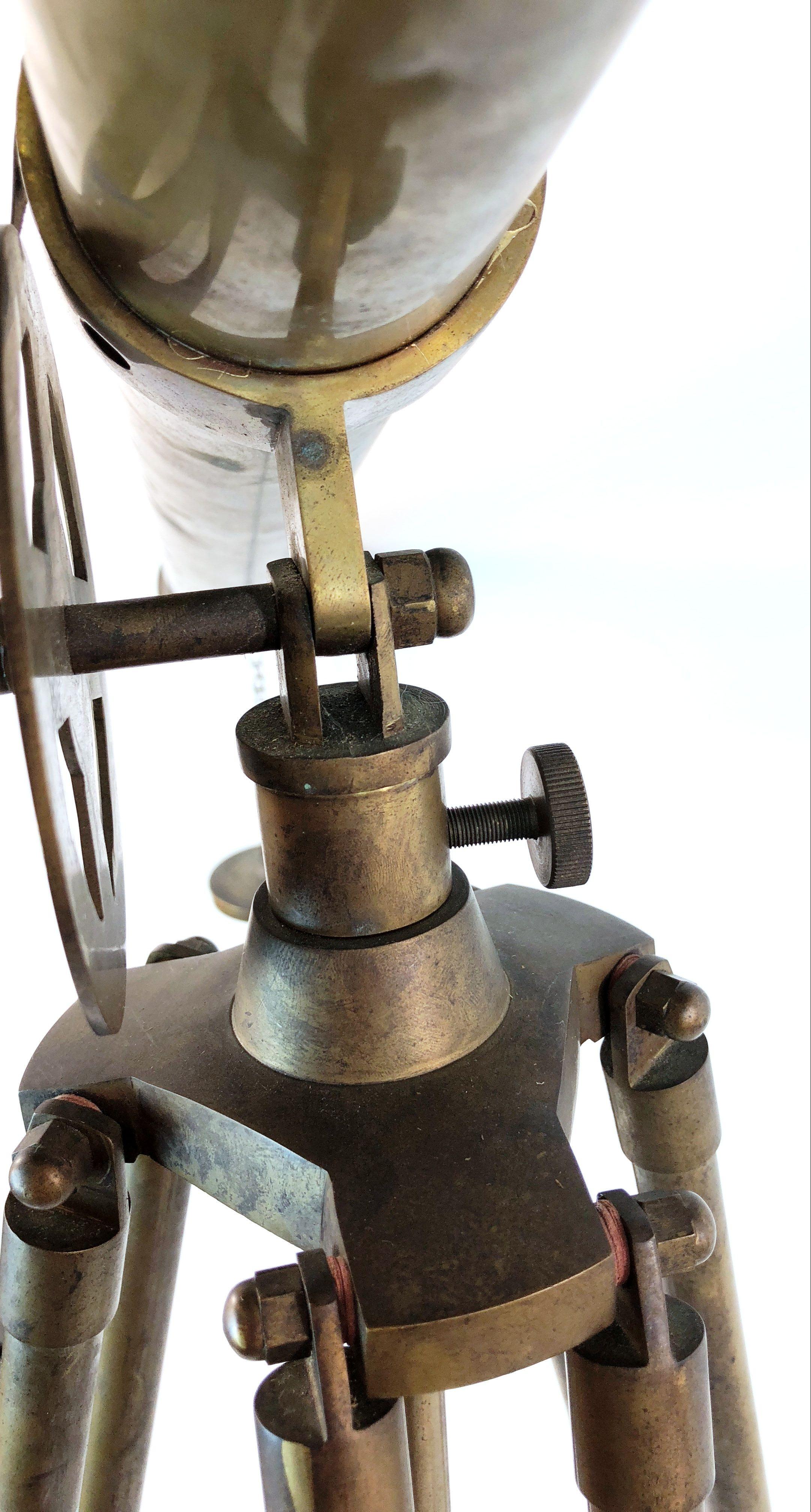 Vintage Brass Telescope Looking Glass on Stand