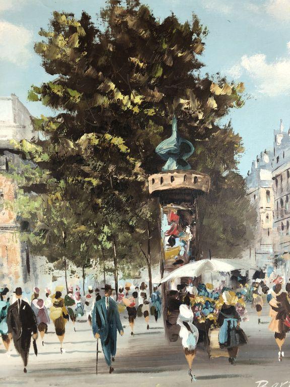 Large H. Berte Signed Oil on Canvas French "Arc De Triomphe" Scene