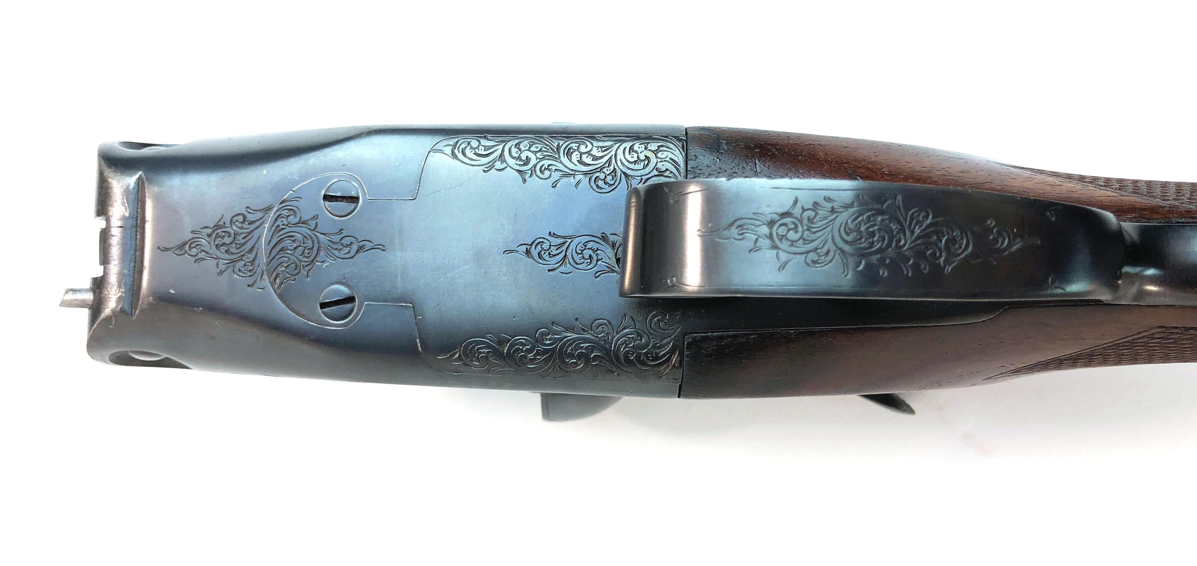 Beautiful Vintage Parker Brothers 12 Gauge "OV" Engraved Trojan Steel Double Barrel Shotgun