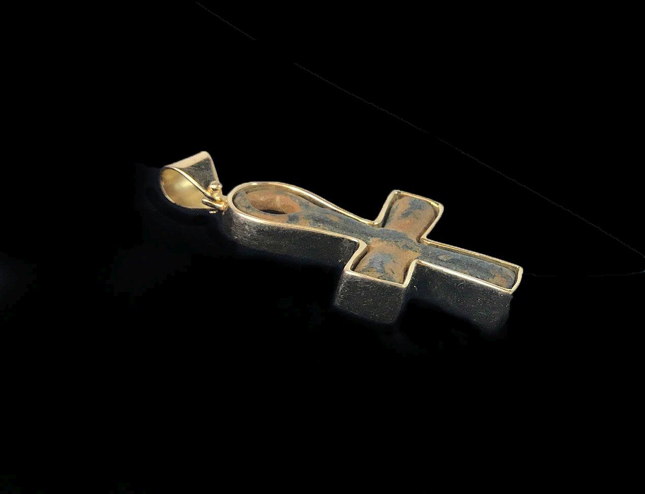 Byzantine Cross Pendant Artifact encased in 18kt Gold