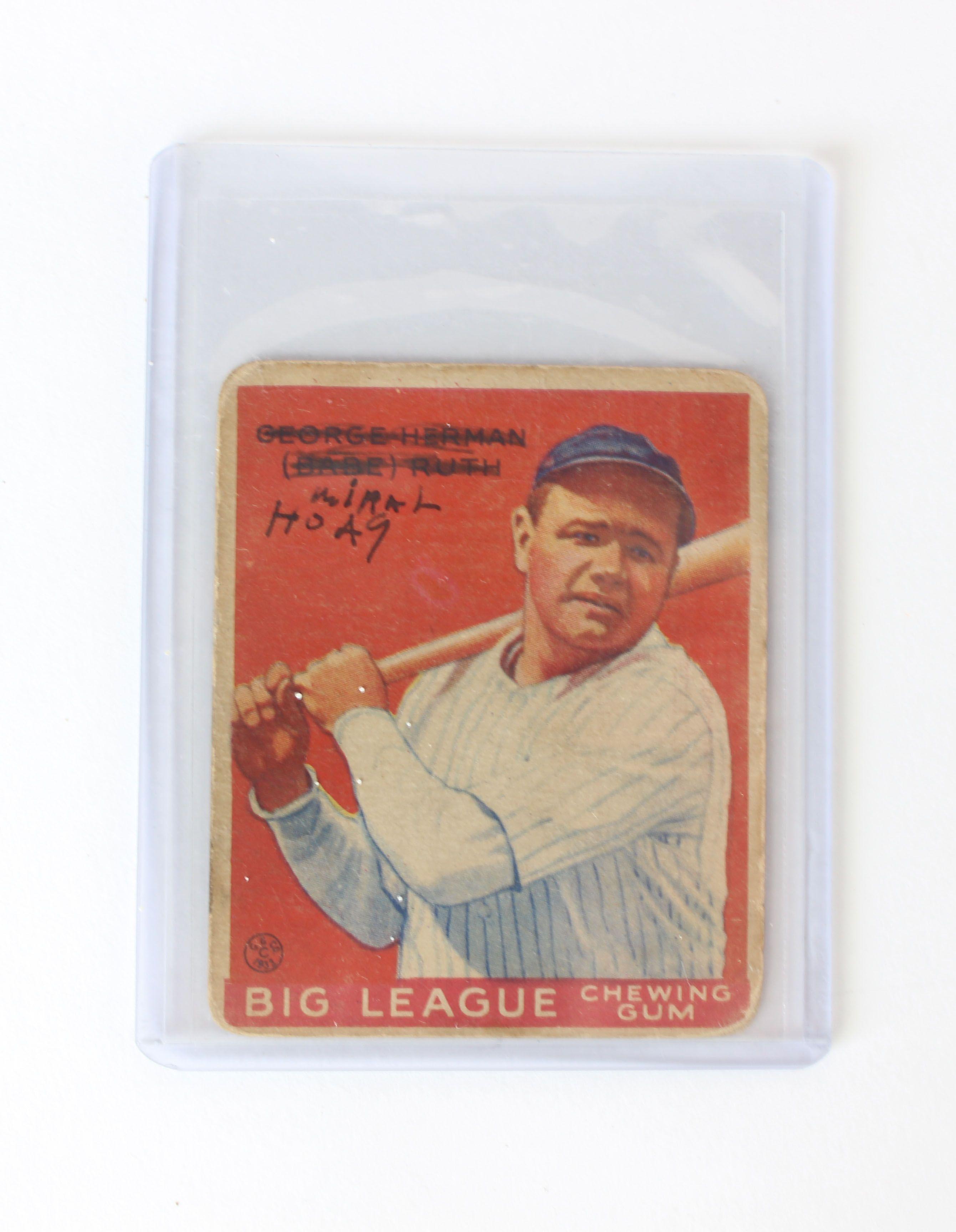 George Herman (Babe) Ruth 1933 Goudey #144 and #149 and SWELL #1 Ruth/Bendix Baseball Cards