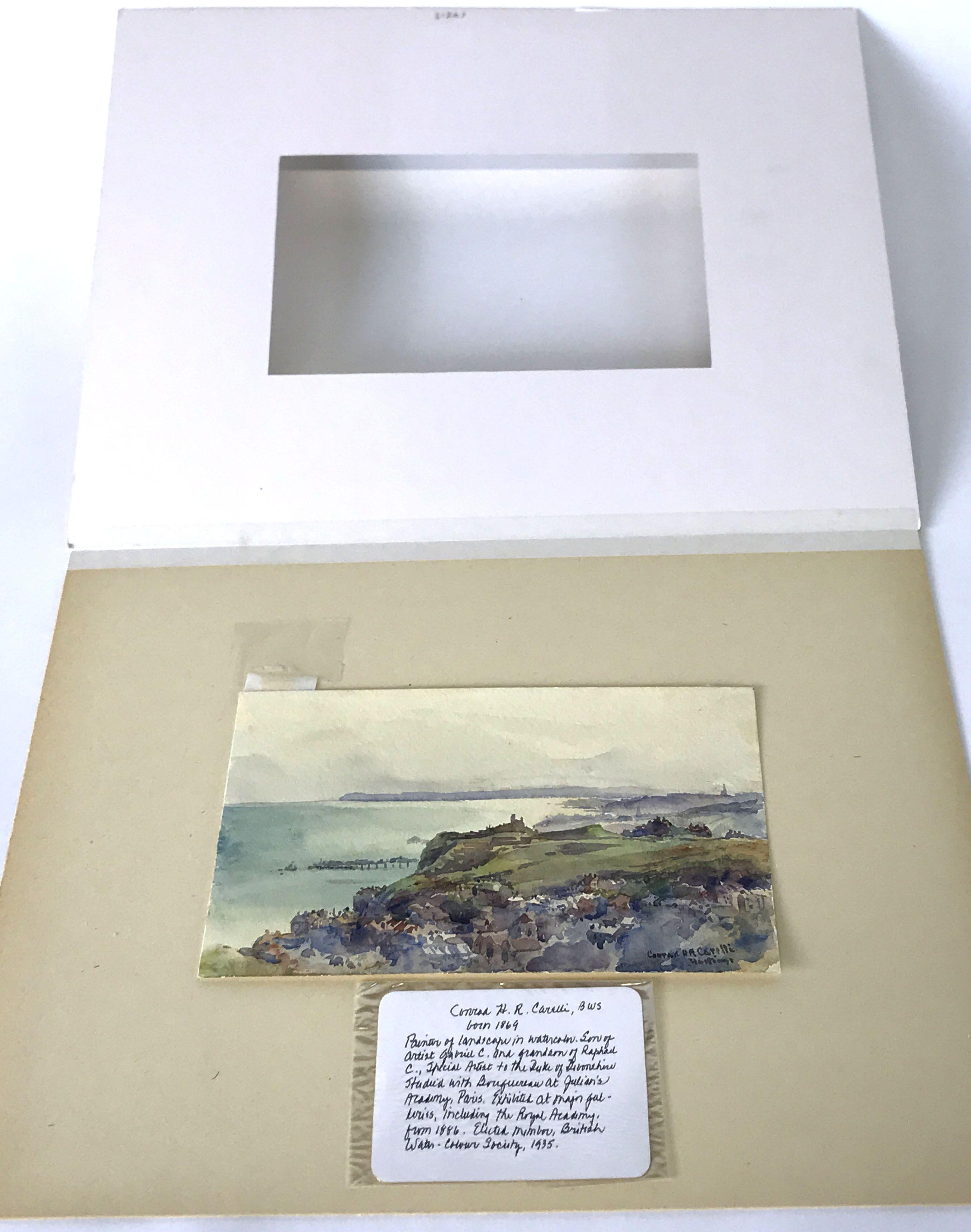 Original Watercolors by Listed Artist Girolamo Gianni, Henry Burdon Richardson, Conrad H.R. Carelli