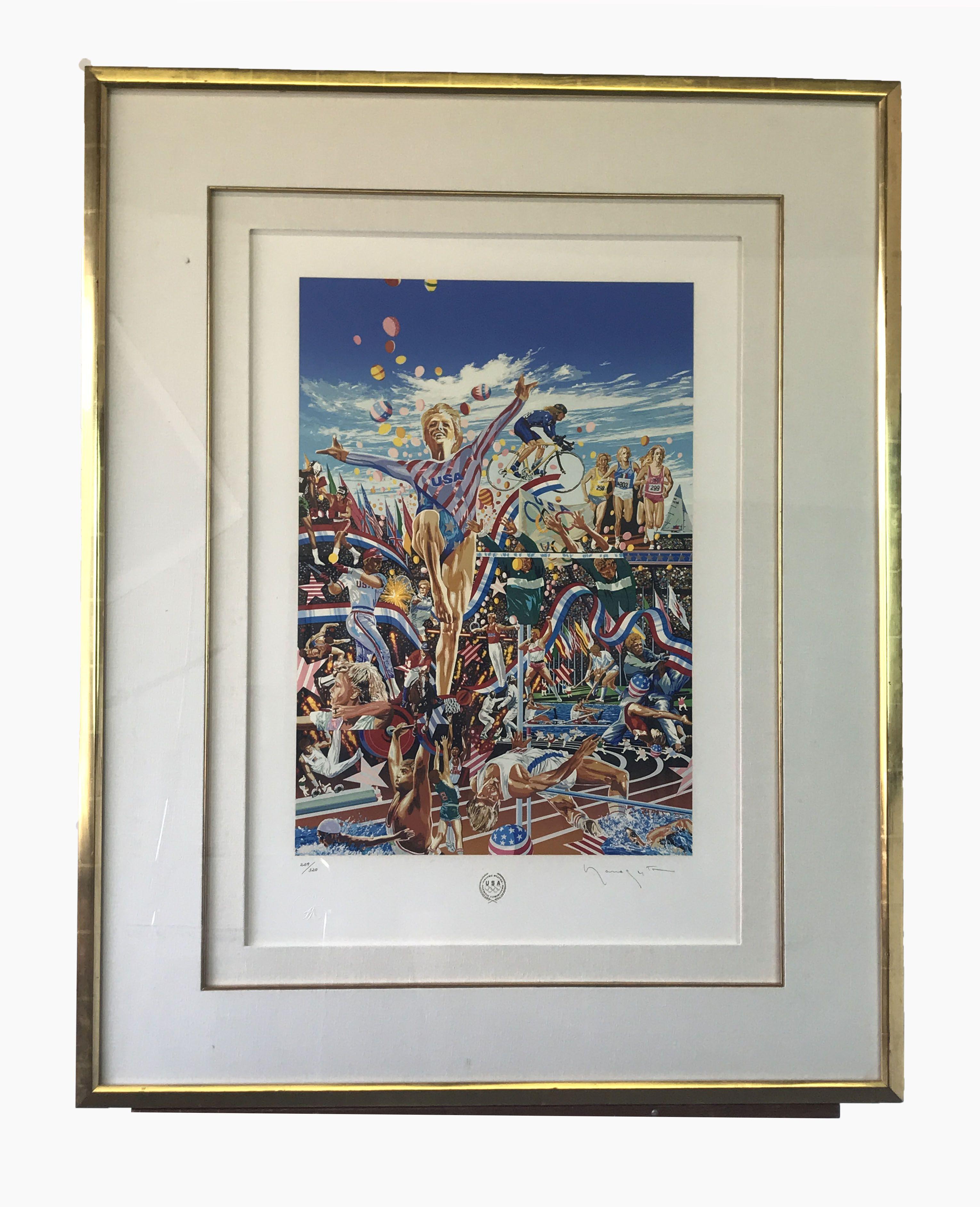 Hiro Yamagata THE GYMNAST 1988 Summer Olympics Limited Edition Seriograph Print