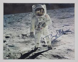 Pair (2) Signed Buzz Aldrin Signed USA NASA Astronaut Lunar Pictures