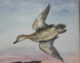 Jean Herblet (Hezblet 1893-1985, Russian/French) Original Watercolor "Ducks"