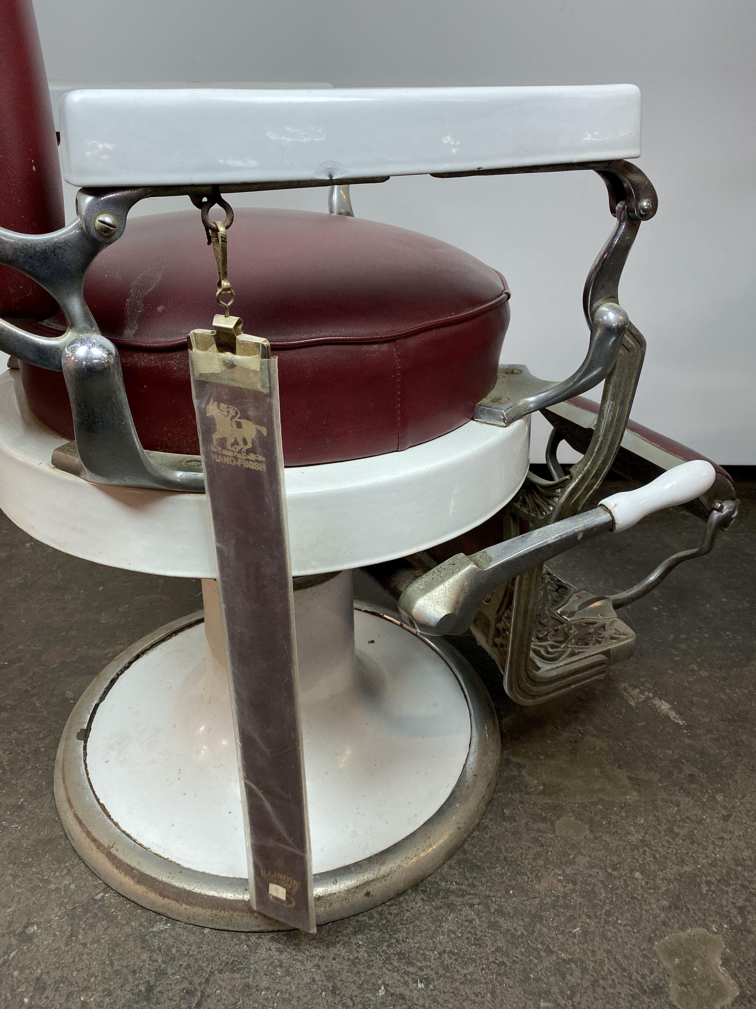 Vintage Koken Companies St. Louis USA Barber Chair