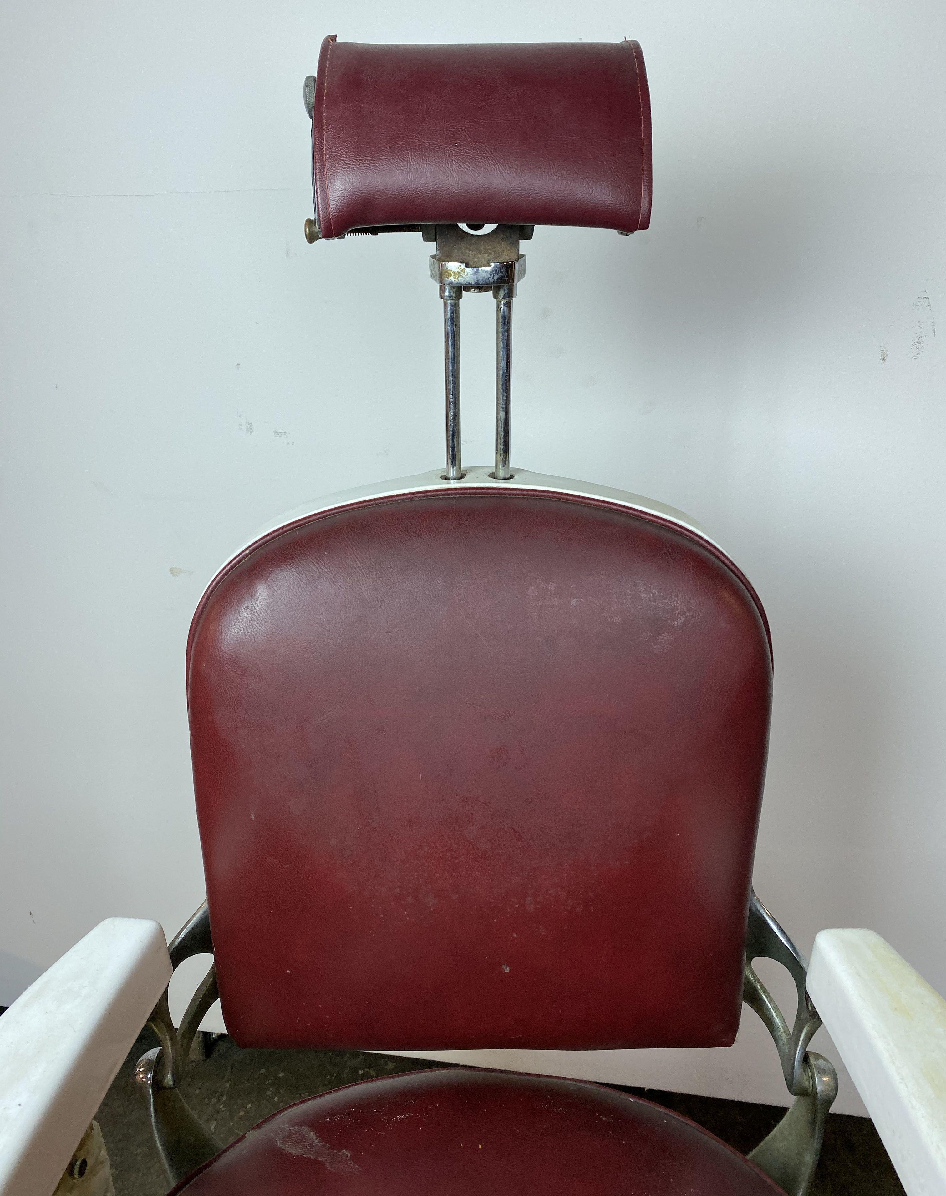 Vintage Koken Companies St. Louis USA Barber Chair