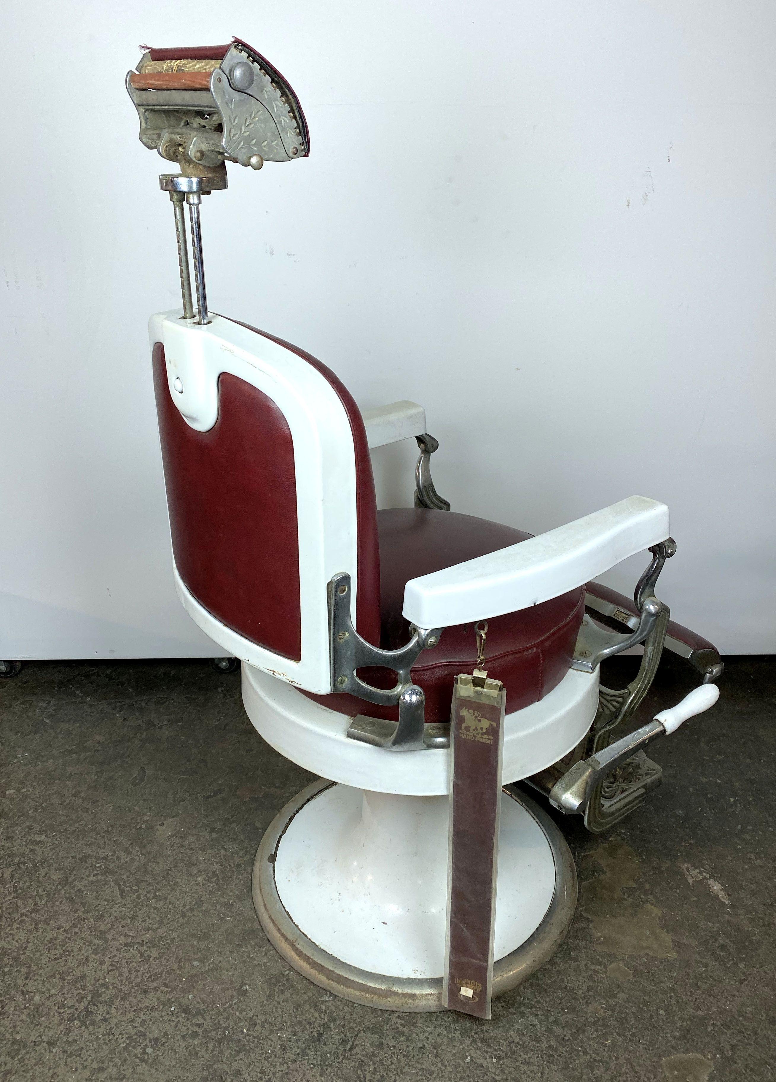 Vintage Koken Companies St. Louis USA Barber Chair