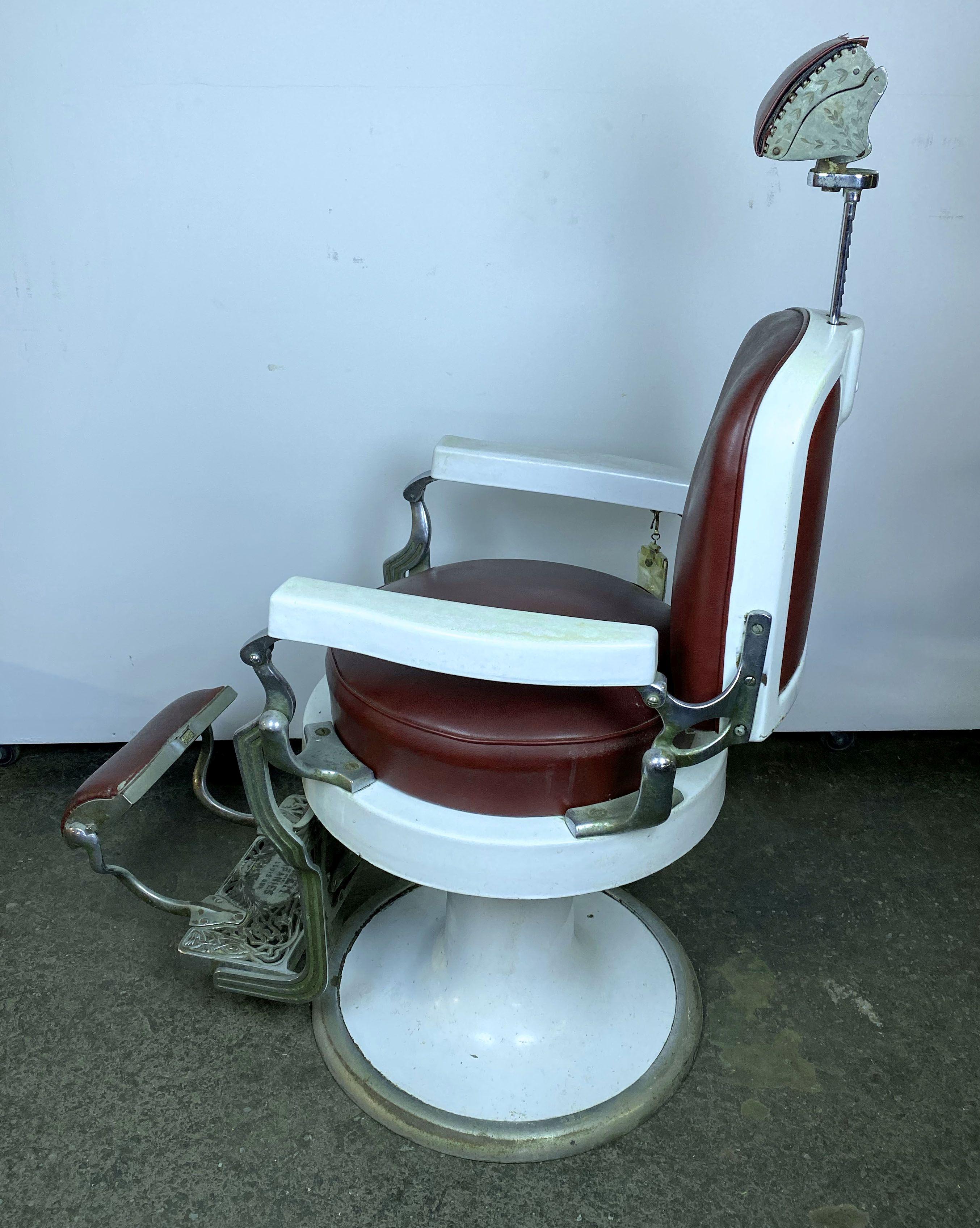 Vintage Koken Companies St. Louis USA Barber Chair