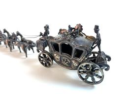 Collection of Vintage Sterling Silver Figurines Horse Drawn Carriage / Stagecoach