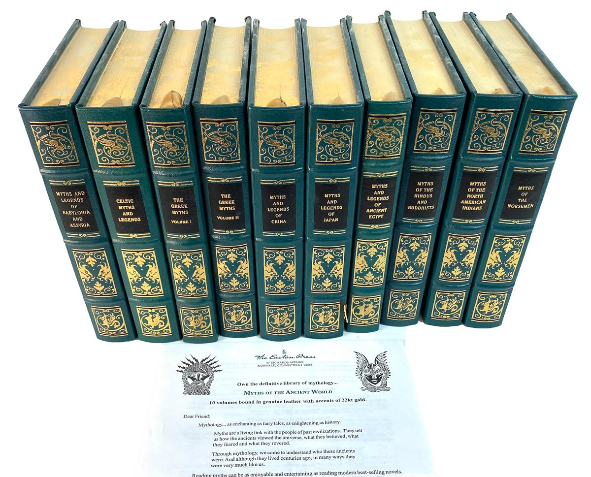 Easton Press 10 Volume “Myths of the Ancient World” Books