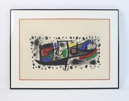 Framed Lithograph of Miro Art