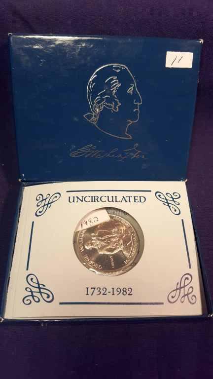 1982 UNC George Washington 250th Anniv Silver Half Dollar Commem