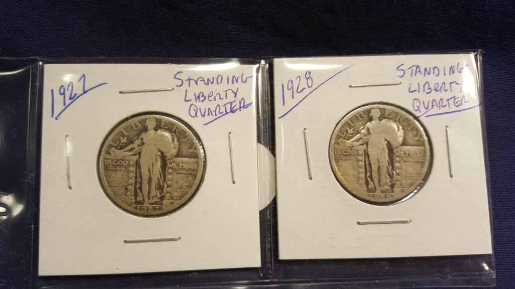 1927 & 1928 Standing Liberty Quarters