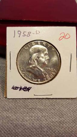 1958-D  Franklin Half Dollar