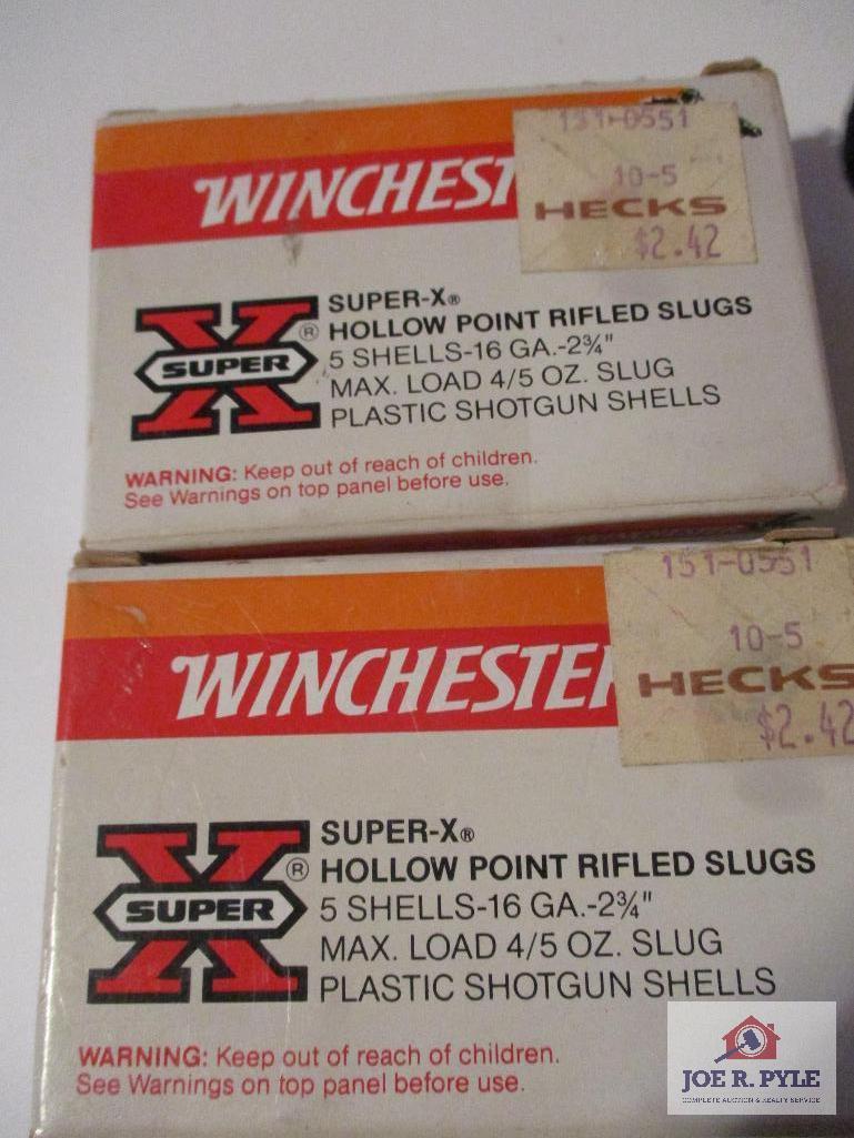2 Boxes - 10 Winchester Super X Hollow Point Rifled Slugs 16GA.-2 3/4