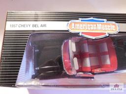 57 Chevy Bel Air black convertible by ERTL Collectors Edition Die Cast Metal 1/18" Scale American