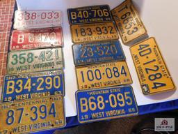 12 License Plates 1960-1971