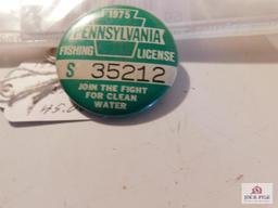 Hunting License Round Badge Type 1975 Pennsylvania #35212