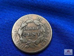 US HALF CENT COIN 1828