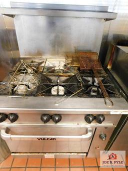 Vulcan gas 6 burner commercial stainless stove