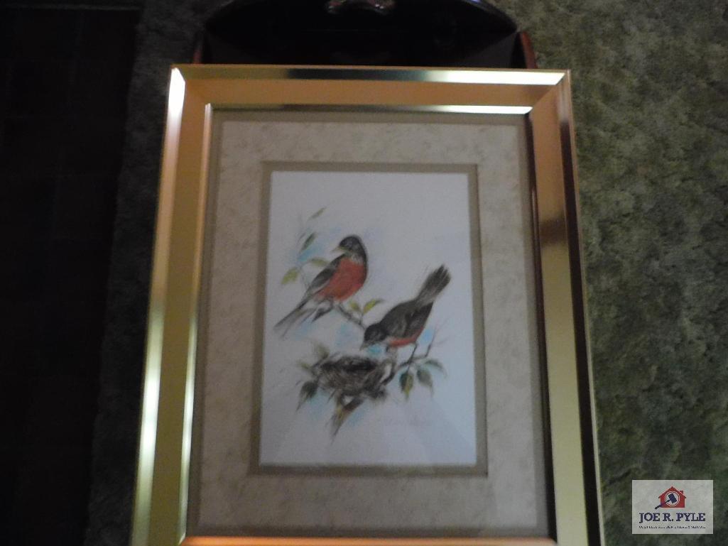 Signed Paul Witney Hunter Birds