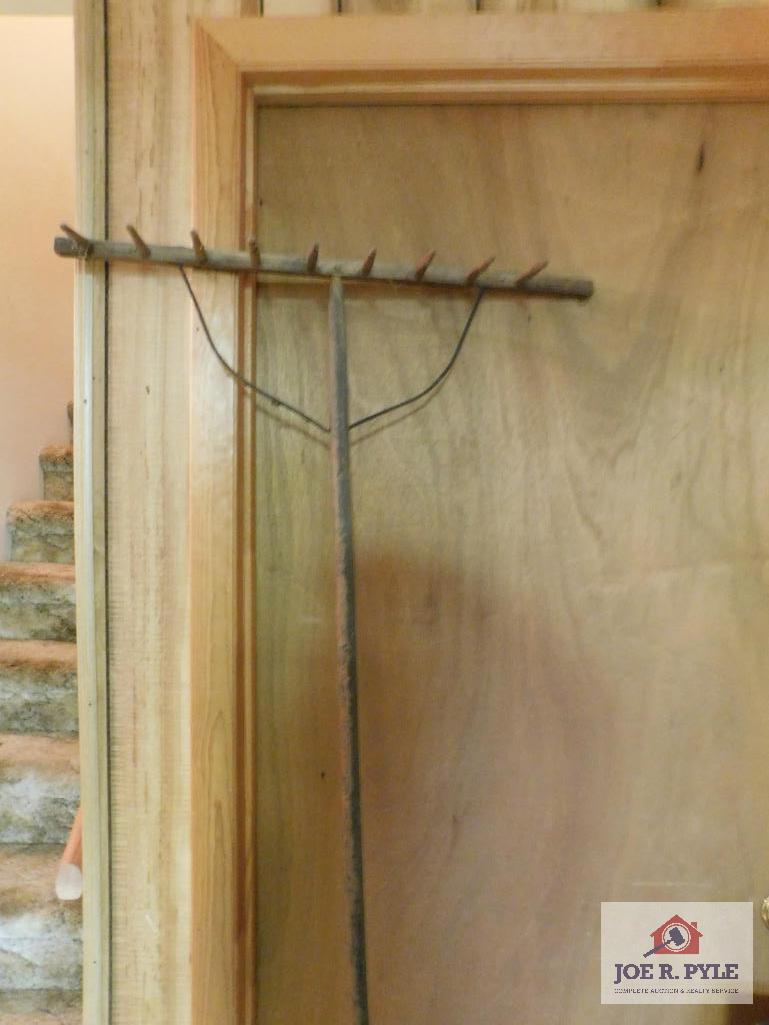 Antique wood rake