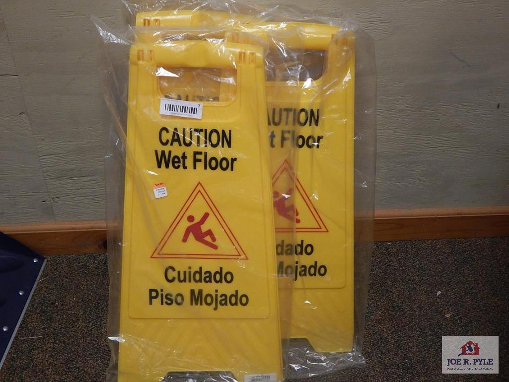 Lot of 3 wet floor signs