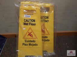 Lot of 3 wet floor signs