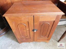 Antique small commode lift, top, drawer & doors
