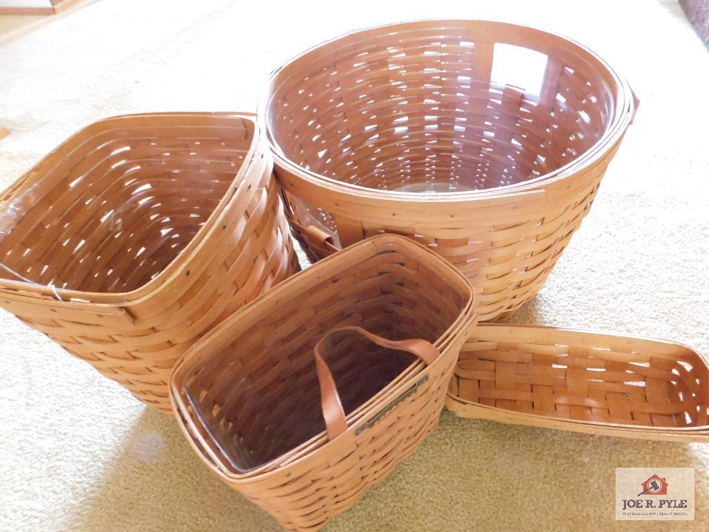 4 Signed Longenberger Baskets