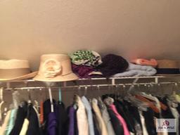 Contents of closet: ladies clothing and accessories