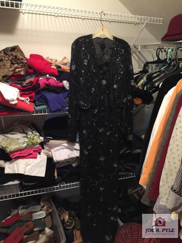 Contents of closet: ladies clothing and accessories