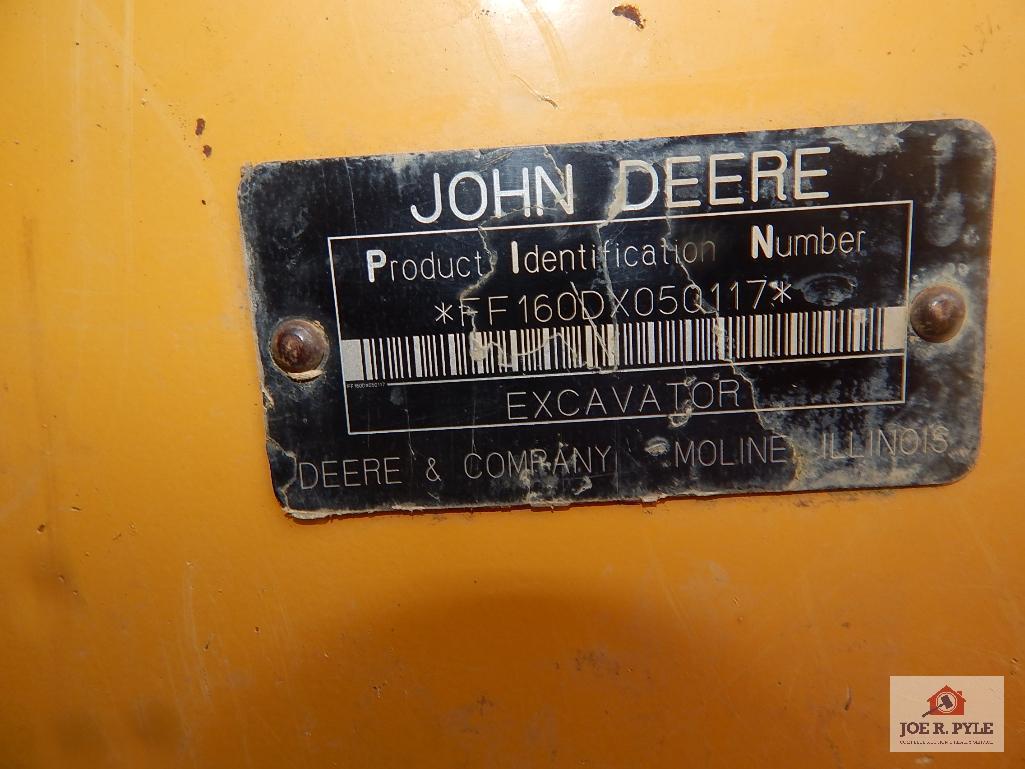 2008 John Deere 160D excavator FF160DX050117 4704 hours