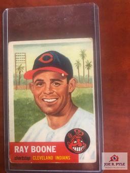1953 Topps Ray Boone, Bill Glynn, and Dale Mitchell