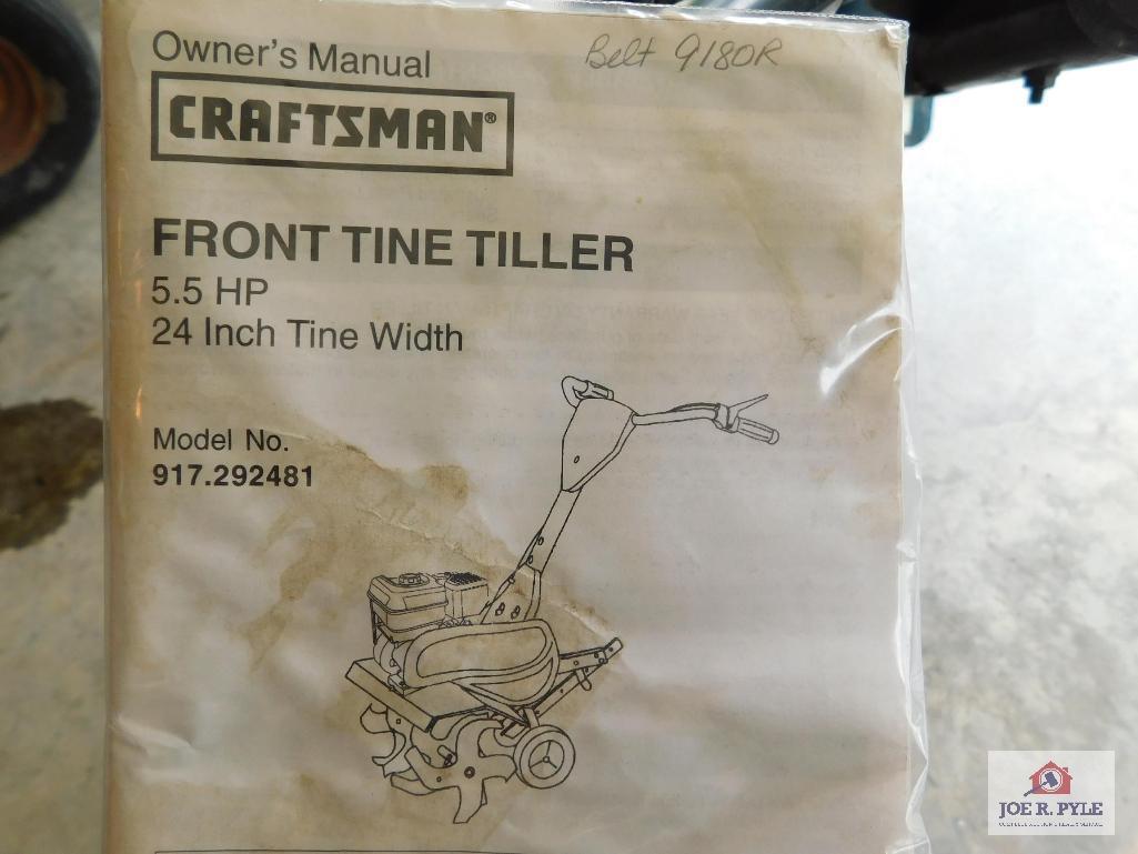 Craftsman, 24" 5HP front tine tiller