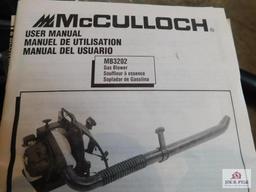 McCulloch leaf blower/ backpack style