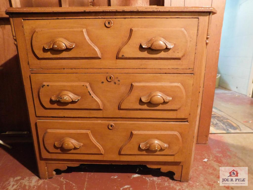 Painted antique chest