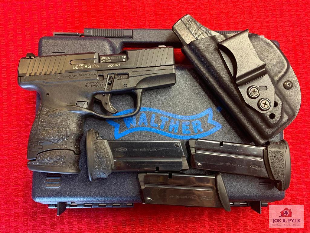 Carl Walther PPS 9x19mm | SN: AO1921 | Comments: WITH BOX; 4 TOTAL MAGAZINES, HOLSTER