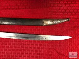 Zouave style bayonet with scabbard (matching numbers)