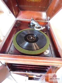 Antique mahogany Victrola (records not included)