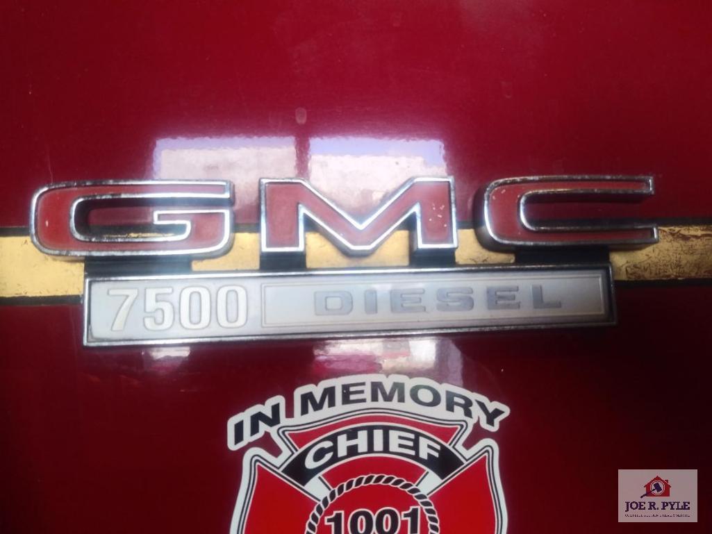 GMC 7500 Diesel Fire Truck with 2,731 miles