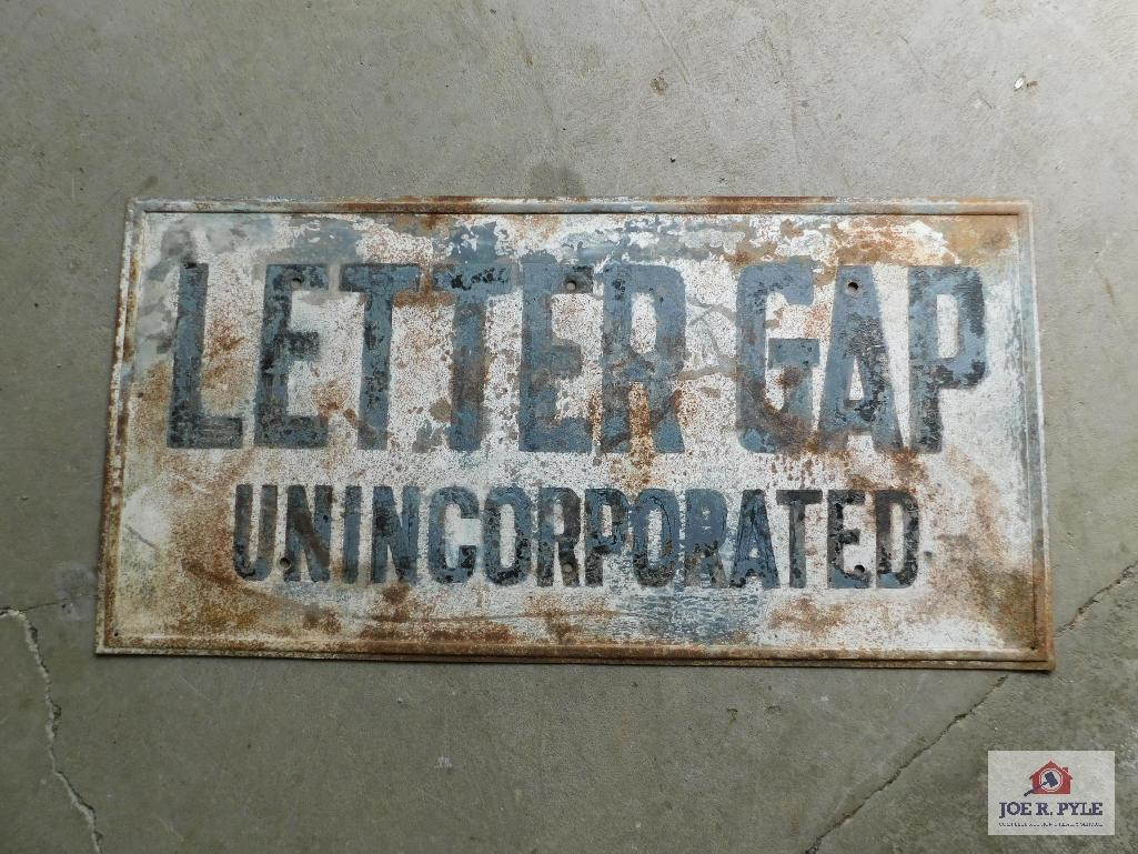 Letter Gap Unincorporated