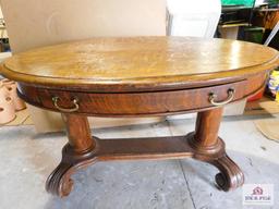 Antique Oak library table