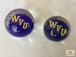 2 Gentile WVU paperweights