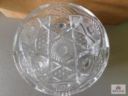 Cut Glass 3 Footed Dish