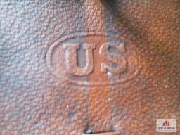 Antique Leather Us Mail Saddle Bag