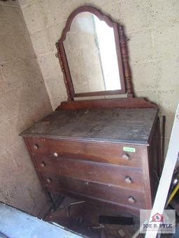 Black Dresser W Mirror