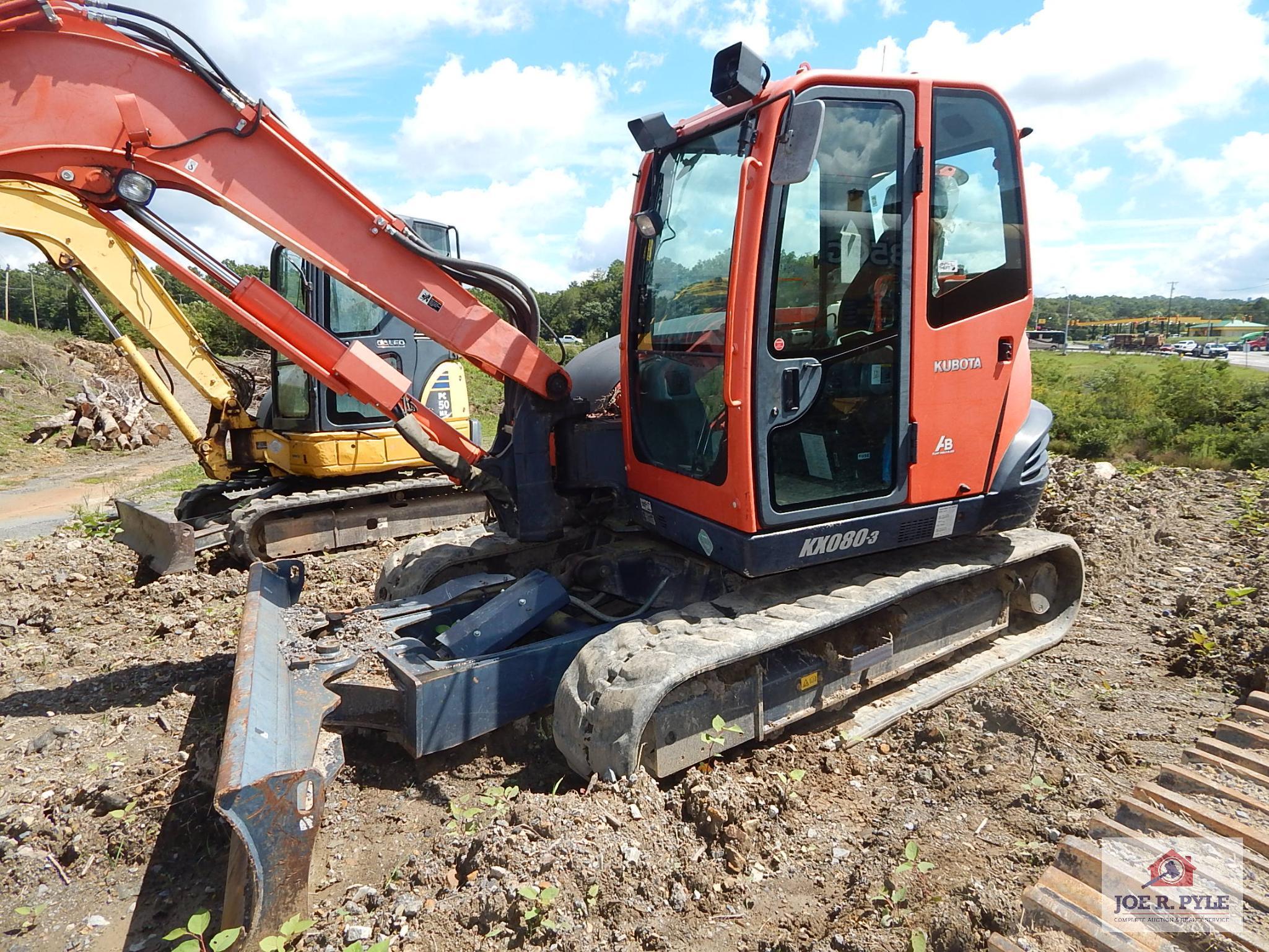 Kubota KX080-3. 887 hours VIN 1KUK0802K01H20294