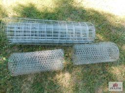 Chicken wire and woven wire fencing